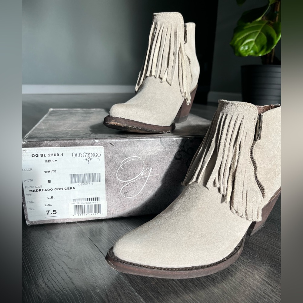 Old Gringo Melly Suede Ankle Cowgirl Boot Size 7.5